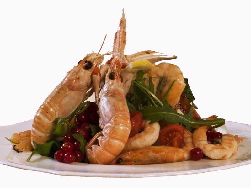 Hotel Vittoria Pesaro Exterior photo A prawn salad