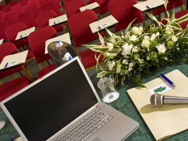Hotel Vittoria Pesaro Exterior photo A laptop at a conference